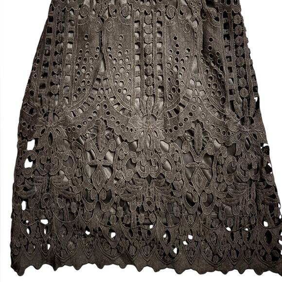 🖤 Chic Black Crochet Lace Boho Mini Dress – Size Small - Picture 3 of 6